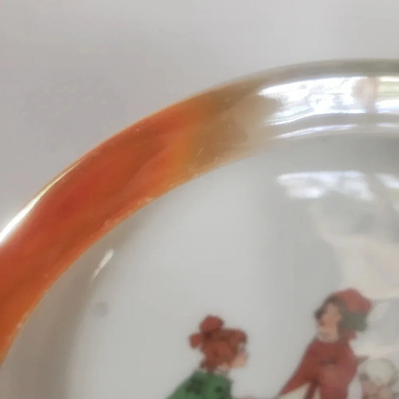 Vintage Lusterware  Childrens Porcelain Dinner Plate/Bowl. - Picture 3 of 9